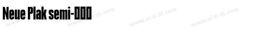 Neue Plak semi字体转换